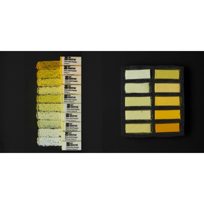 Art Spectrum Extra Soft Square Pastel Set Of 10 Yellows