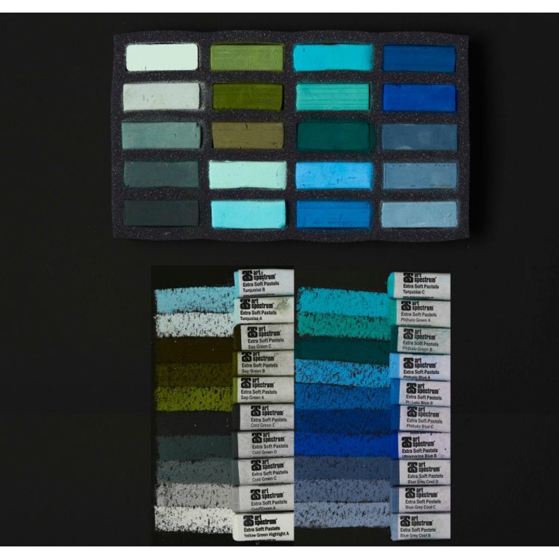 Art Spectrum Extra Soft Square Pastel Set Of 20 – Temperate Landscape