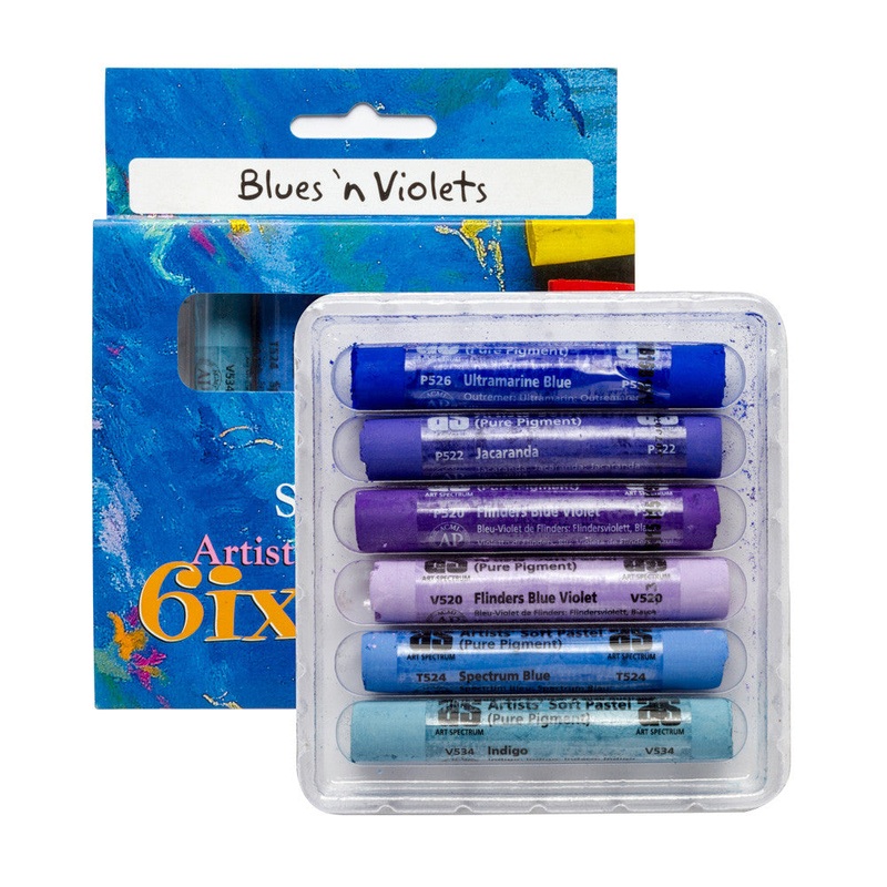 Art Spectrum Soft Round Pastels Set of 6 – Blues n Violets