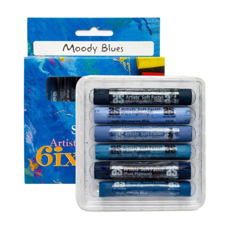 Art Spectrum Soft Round Pastels Set Of 6 – Moody Blues