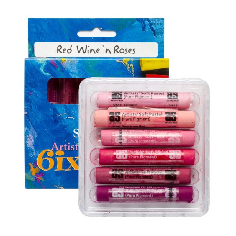 Art Spectrum Soft Round Pastels Set Of 6 – Red Wine n Roses