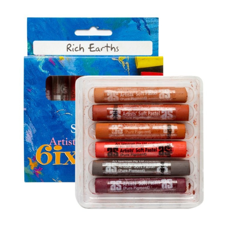 Art Spectrum Soft Round Pastels Set Of 6 – Rich Earths