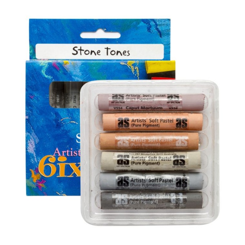 Art Spectrum Soft Round Pastels Set Of 6 – Stone Tones