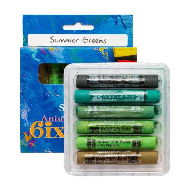 Art Spectrum Soft Round Pastels Set Of 6 – Summer Greens