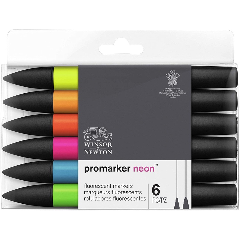 Winsor & Newton Promarker Set Of 6 Neons