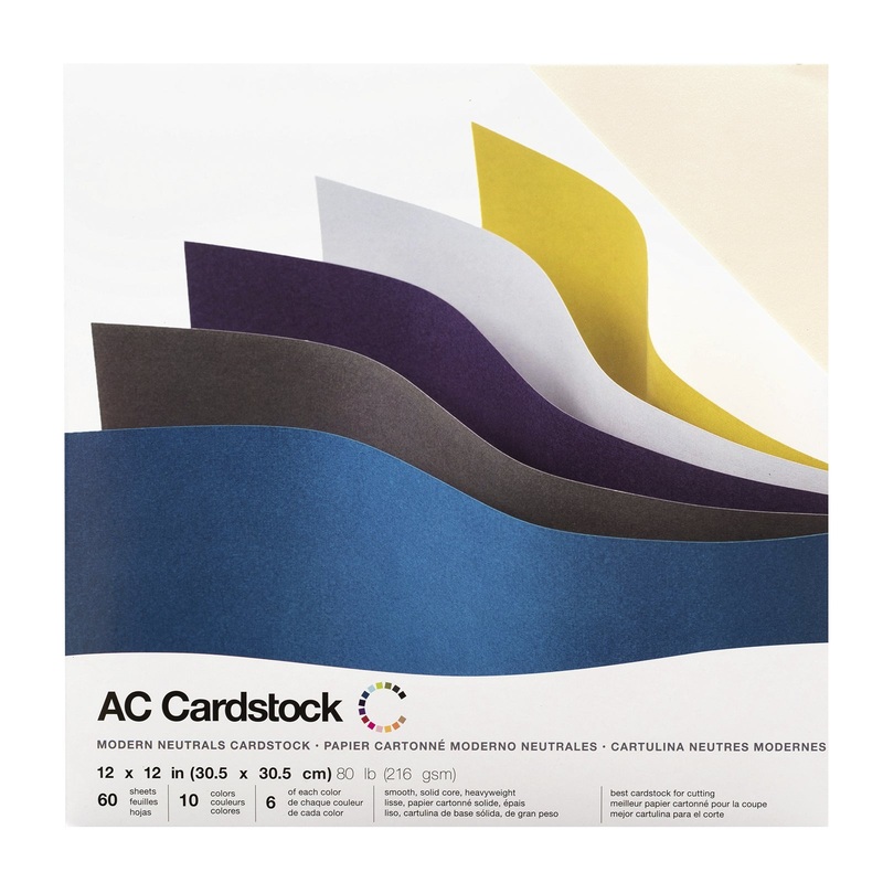 American Crafts 12 x 12 Smooth 60 Sheets Modern Neutrals Variety Pack