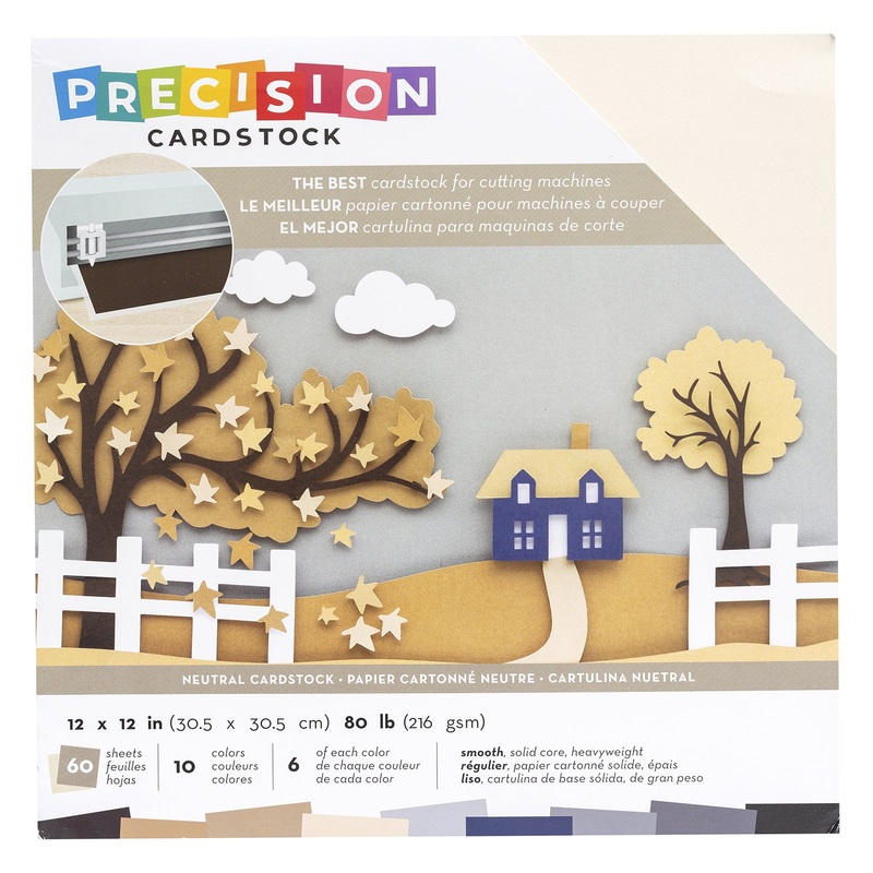 American Crafts 12 x 12 Smooth 60 Sheets Neutral Precision Cardstock