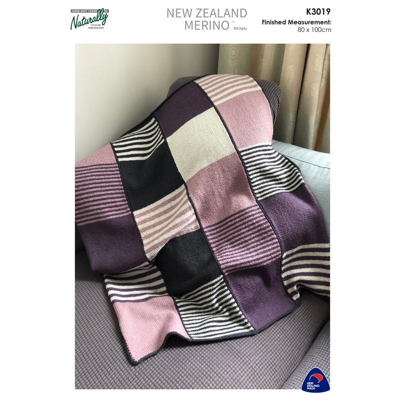 Naturally Pattern NZ Merino DK/8ply Kids/Blanket K3019