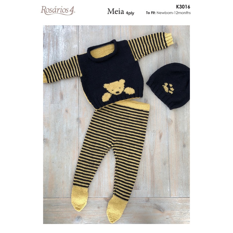 Naturally Pattern Rosarios 4 Meia 4ply Kids/Sweater, Pants & Beanie K3016