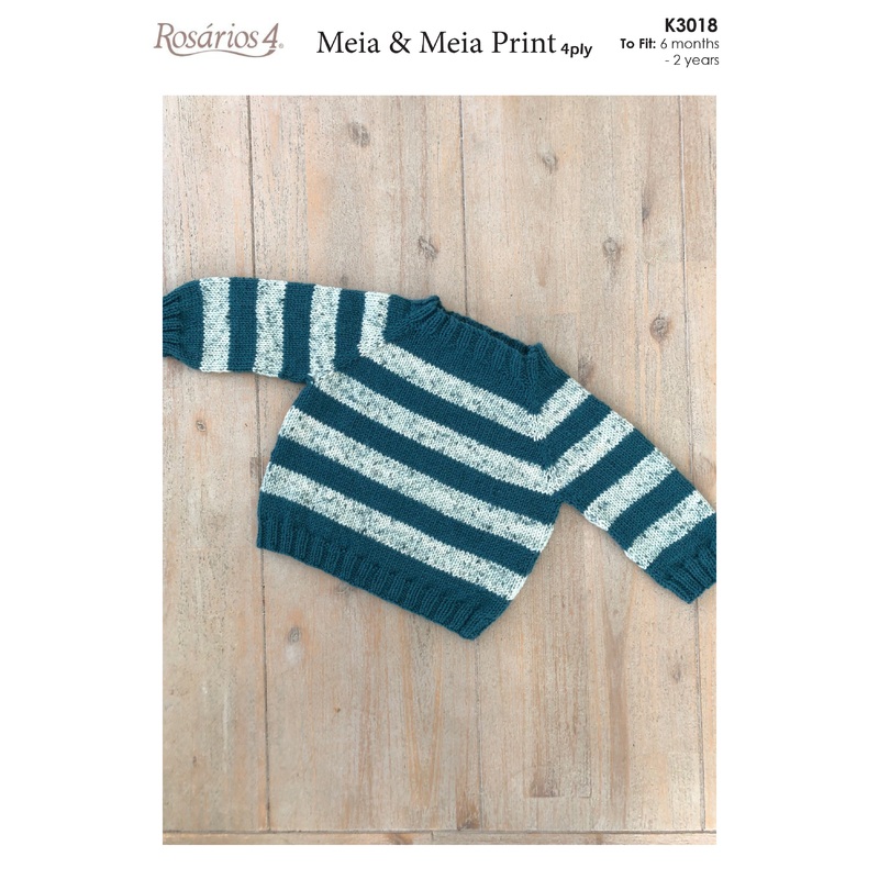 Naturally Pattern Rosarios 4 Meia & Meia Print 4ply Kids/Sweater K3018