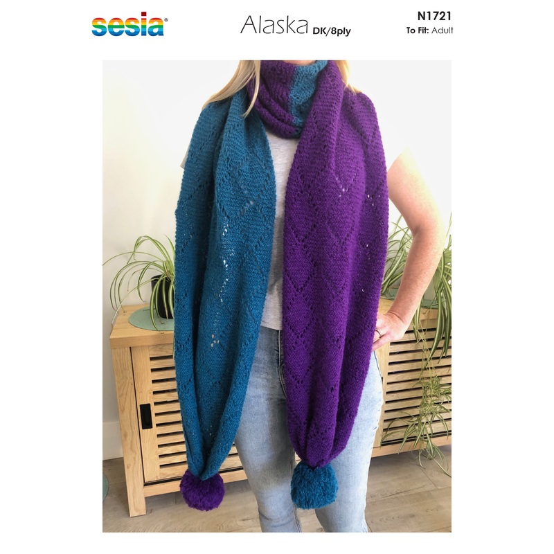 Naturally Pattern Sesia Alaska DK/8ply Womens/Scarf N1721