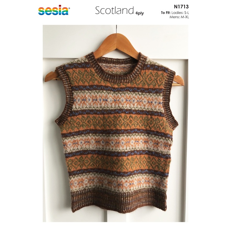 Naturally Pattern Sesia Scotland 4ply Unisex/Vest N1713