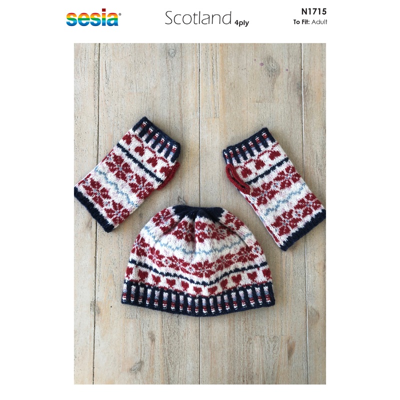 Naturally Pattern Sesia Scotland 4ply Womens/Hat & Gloves N1715