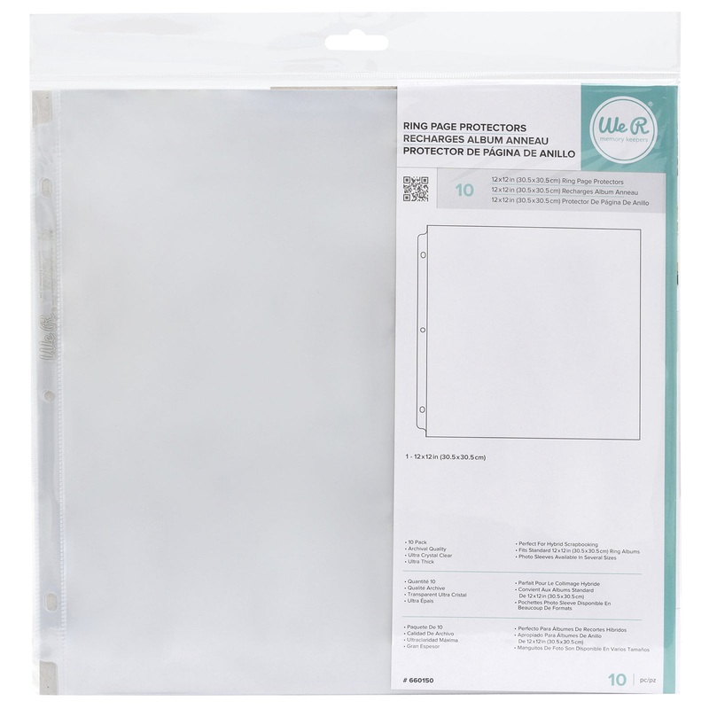 We R Memory Keepers Photo Sleeves Albums and Sleeves – 12 x 12 – Page Protectors – Ring (10 Piece)