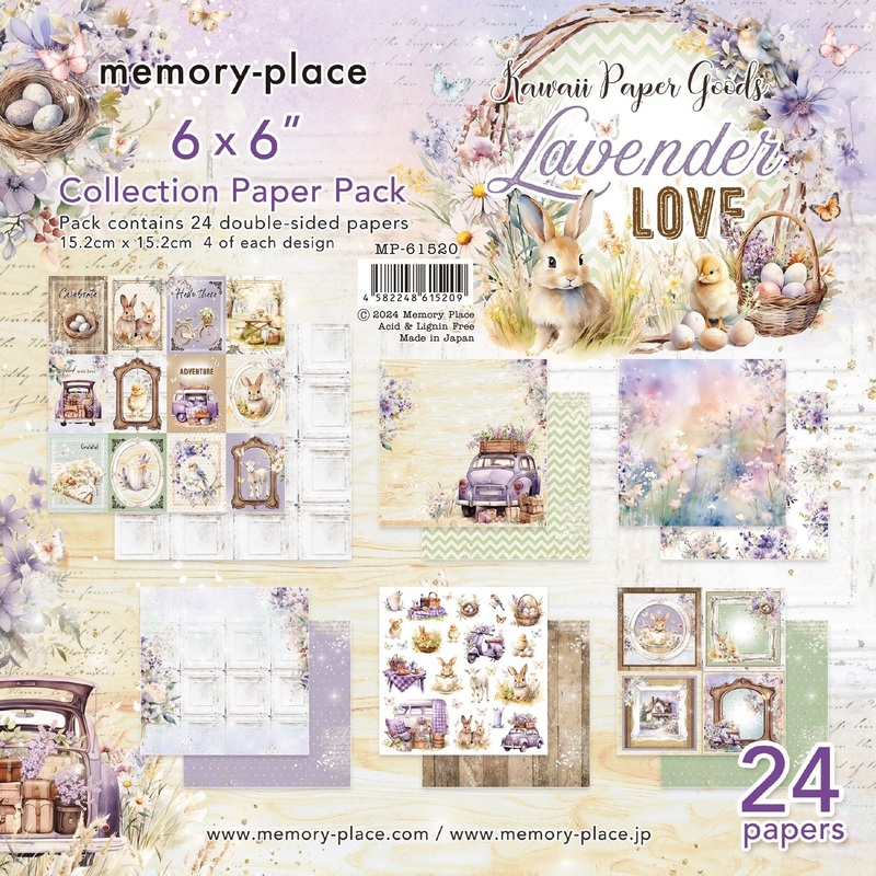 Asuka Studio Memory Place 6X6 Lavender Love Collection Papers Pack of 24