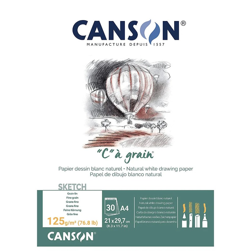 Canson C  grain 125gsm 30 Sheet Pads