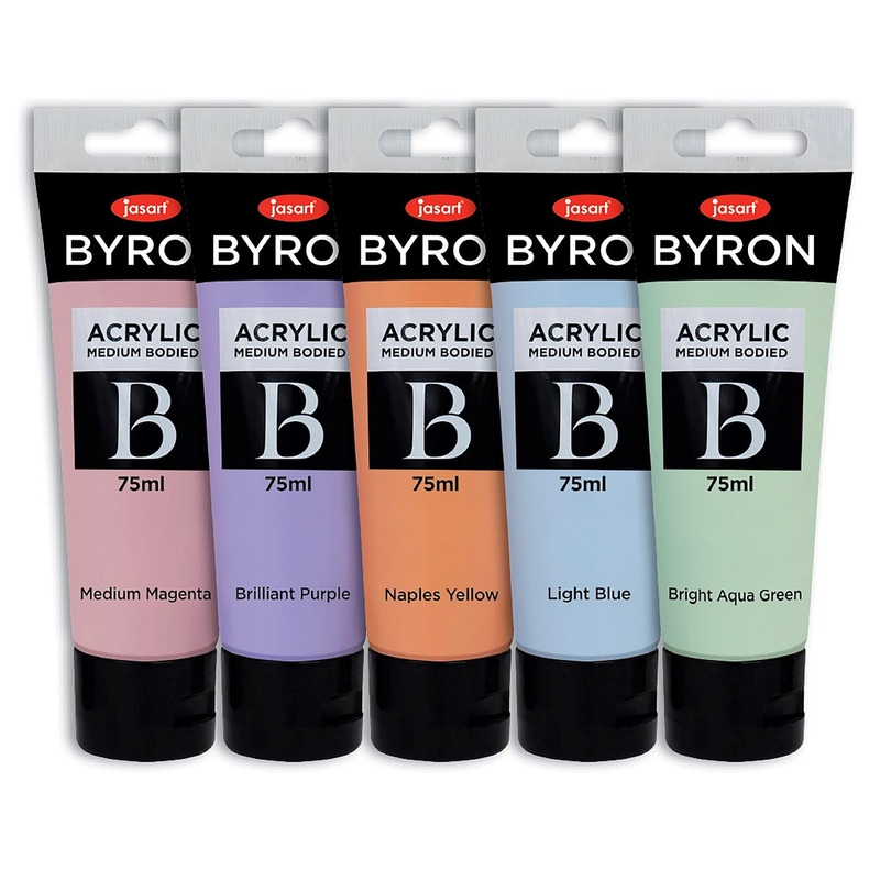 Jasart Byron 75ml Pastel Acrylic Paints Set Of 5