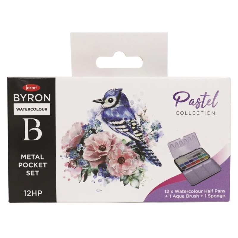 Jasart Byron Watercolour Pastel Half Pan Pocket Set Of 12