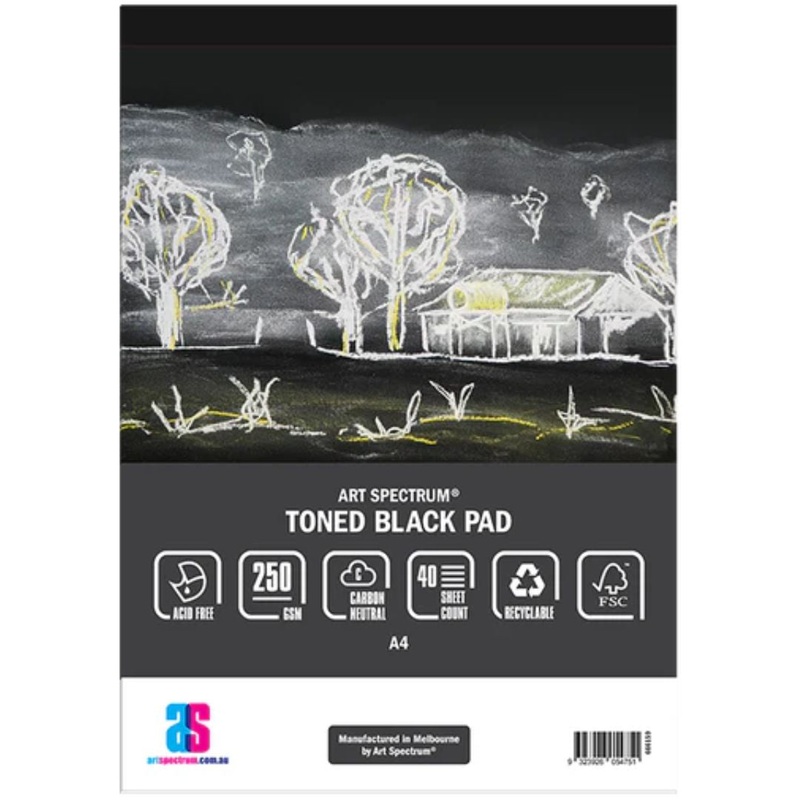 Art Spectrum Black 250gsm 40 Sheet Toned Pads