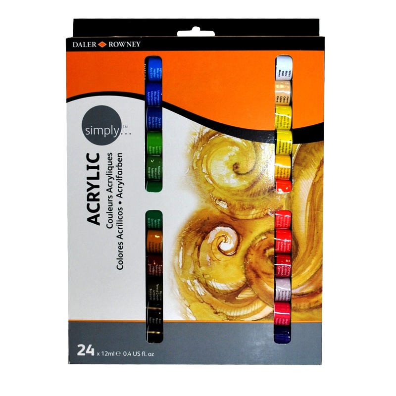 Daler Rowney Simply Acrylic Paint 24x12ml Set