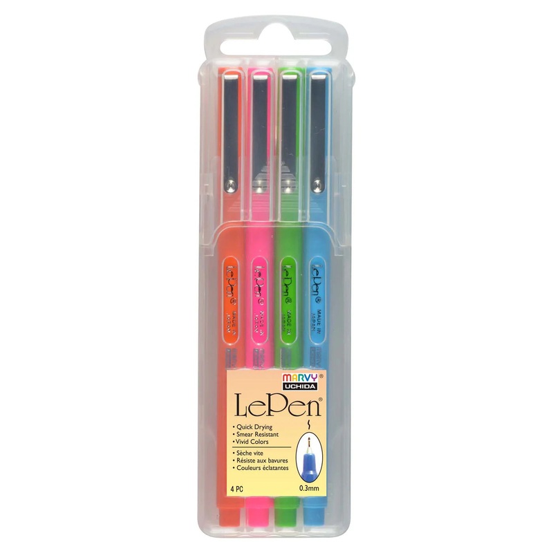Marvy Le Pen Bright Pens Set Of 4