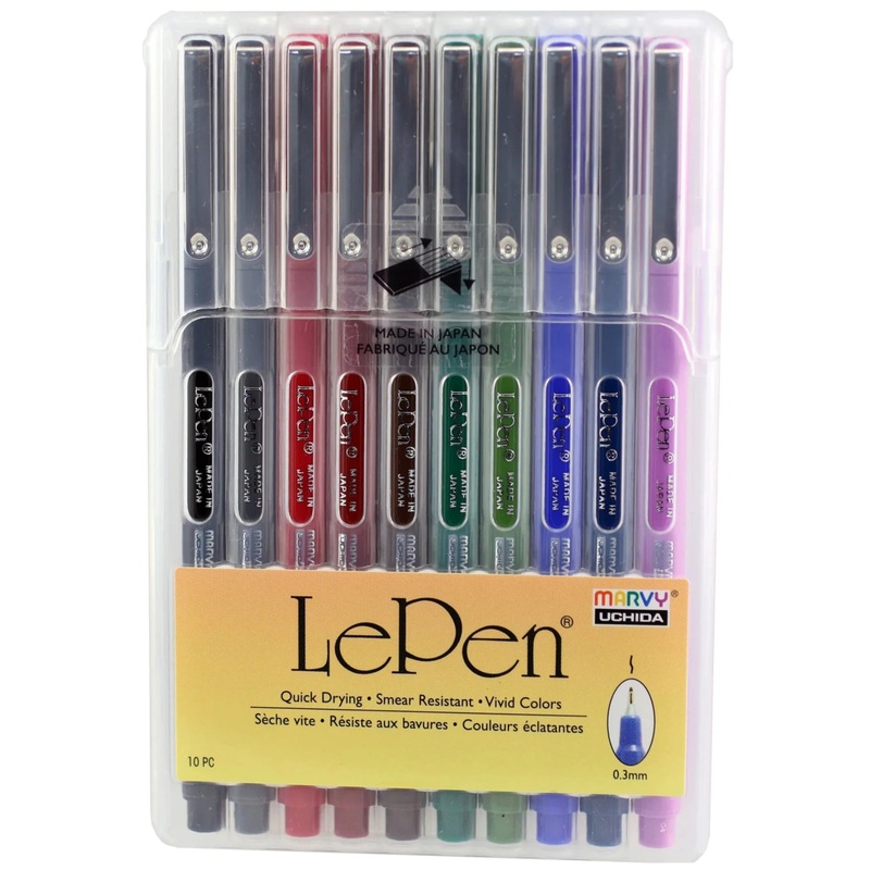 Marvy Le Pen Dark Pens Set Of 10