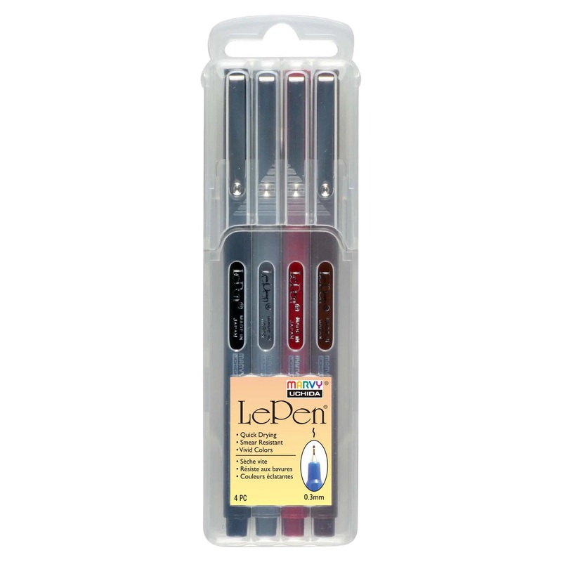 Marvy Le Pen Dark Pens Set Of 4