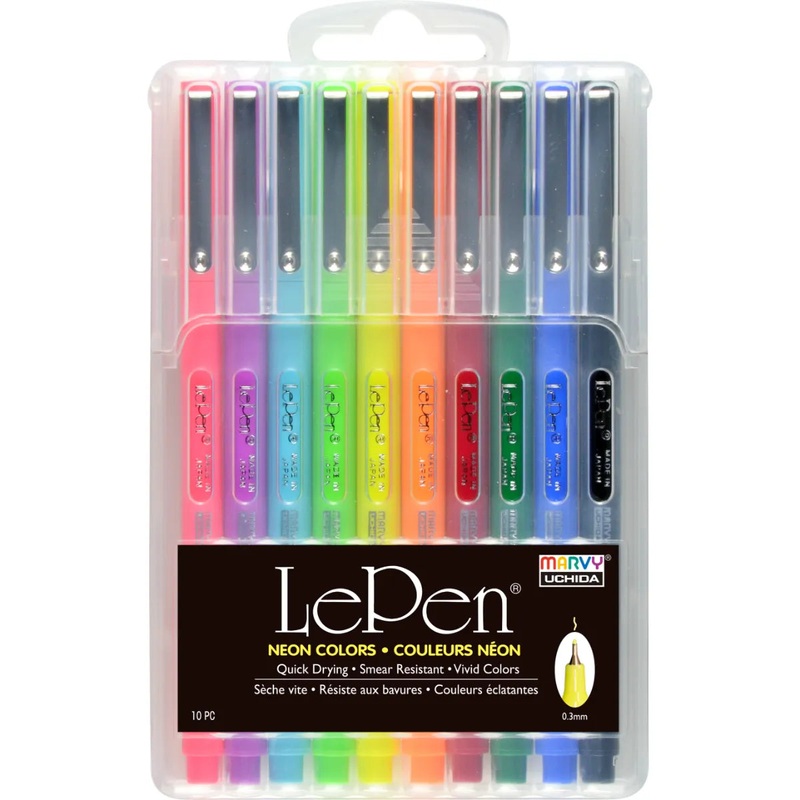 Marvy Le Pen Neon Pens Set Of 10