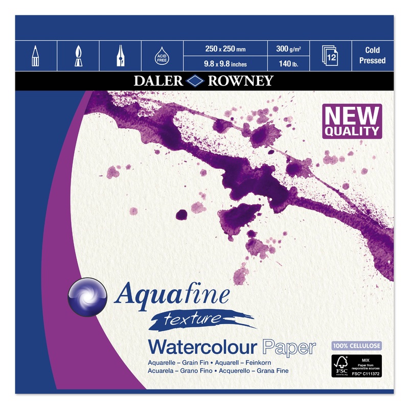 Daler Rowney Aquafine 12 Sheet Pad 25x25cm