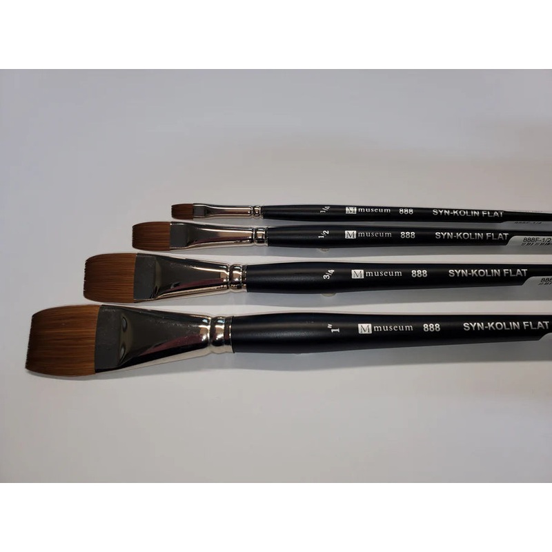 Museum S888 Synthetic Kolin Flat Brushes