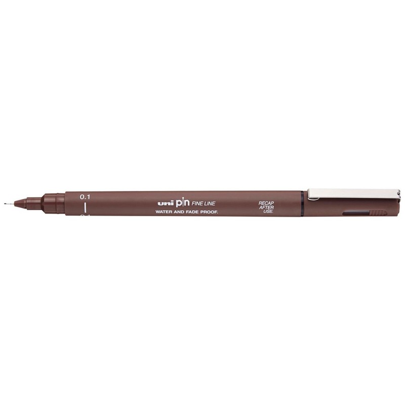 Uni Pin Permanent Sepia Fineliners