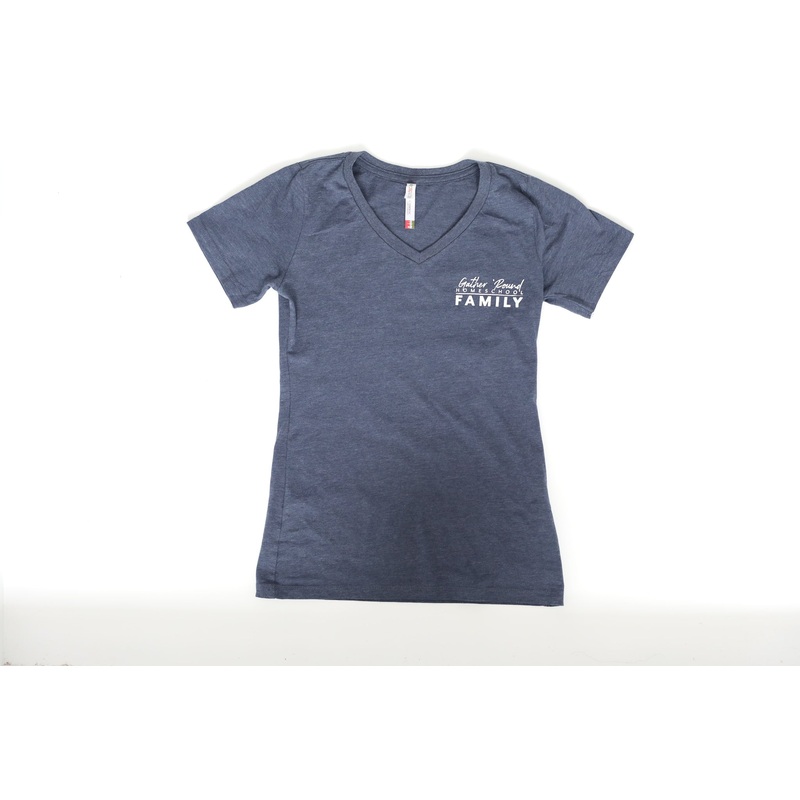 Gather ‘Round Ladies V-Neck T-Shirt (NAVY)
